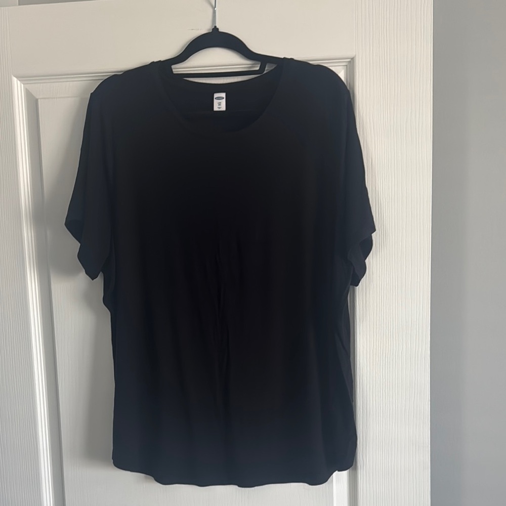 Old Navy Lux XXL Black Short Sleeve Top